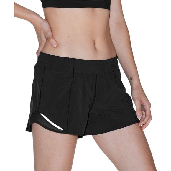 Lululemon Hotty Hot Low-Rise Short 4" Black - Picture 1 of 8